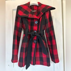 Guess Brand Buffalo Plaid Coat